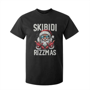 Funny Santa Rizz Christmas T Shirt For Kid Skibidi Rizzmas Gen Alpha Slang Cool Santa TS02 Black Print Your Wear