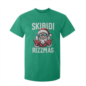 Funny Santa Rizz Christmas T Shirt For Kid Skibidi Rizzmas Gen Alpha Slang Cool Santa TS02 Irish Green Print Your Wear