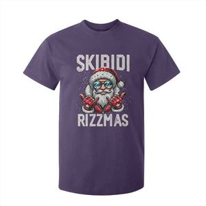 Funny Santa Rizz Christmas T Shirt For Kid Skibidi Rizzmas Gen Alpha Slang Cool Santa TS02 Purple Print Your Wear