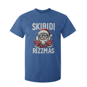 Funny Santa Rizz Christmas T Shirt For Kid Skibidi Rizzmas Gen Alpha Slang Cool Santa TS02 Royal Blue Print Your Wear