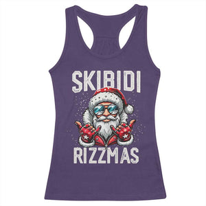 Funny Santa Rizz Christmas Racerback Tank Top Skibidi Rizzmas Gen Alpha Slang Cool Santa TS02 Purple Print Your Wear