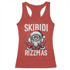 Funny Santa Rizz Christmas Racerback Tank Top Skibidi Rizzmas Gen Alpha Slang Cool Santa TS02 Red Print Your Wear