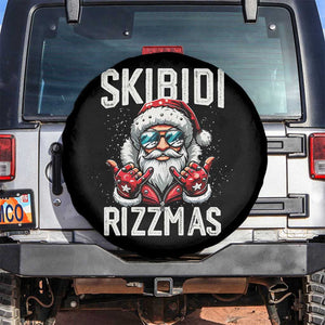 Funny Santa Rizz Christmas Spare Tire Cover Skibidi Rizzmas Gen Alpha Slang Cool Santa TS02 No hole Black Print Your Wear