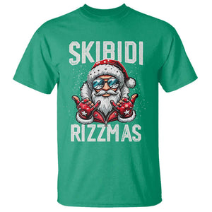 Funny Santa Rizz Christmas T Shirt Skibidi Rizzmas Gen Alpha Slang Cool Santa TS02 Irish Green Print Your Wear