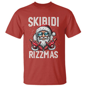 Funny Santa Rizz Christmas T Shirt Skibidi Rizzmas Gen Alpha Slang Cool Santa TS02 Red Print Your Wear