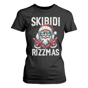 Funny Santa Rizz Christmas T Shirt For Women Skibidi Rizzmas Gen Alpha Slang Cool Santa TS02 Black Print Your Wear