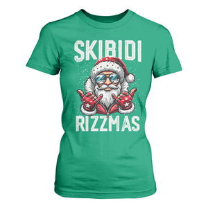 Funny Santa Rizz Christmas T Shirt For Women Skibidi Rizzmas Gen Alpha Slang Cool Santa TS02 Irish Green Print Your Wear