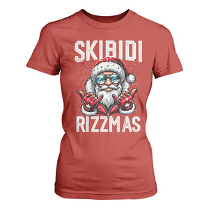 Funny Santa Rizz Christmas T Shirt For Women Skibidi Rizzmas Gen Alpha Slang Cool Santa TS02 Red Print Your Wear