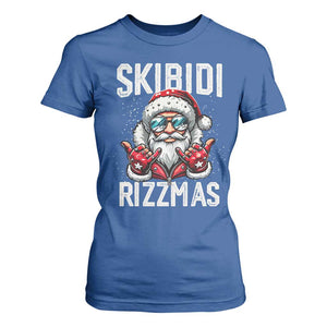 Funny Santa Rizz Christmas T Shirt For Women Skibidi Rizzmas Gen Alpha Slang Cool Santa TS02 Royal Blue Print Your Wear