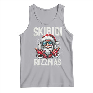 Funny Santa Rizz Christmas Tank Top Skibidi Rizzmas Gen Alpha Slang Cool Santa TS02 Athletic Heather Print Your Wear