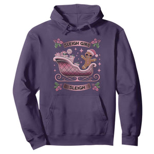 Groovy Pink Christmas Gingerbrad Hoodie Sleigh Girl Sleigh Festive Xmas Holiday Girls TS02 Purple Print Your Wear