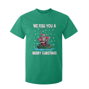 Santa Christmas Boat Fishing T Shirt For Kid We Fish You A Merry Xmas Fisherman TS02 Irish Green Print Your Wear