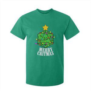 Christmas Gamer T Shirt For Kid Merry Critmas D20 RPG Gaming Xmas Tree TS02 Irish Green Print Your Wear