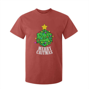 Christmas Gamer T Shirt For Kid Merry Critmas D20 RPG Gaming Xmas Tree TS02 Red Print Your Wear