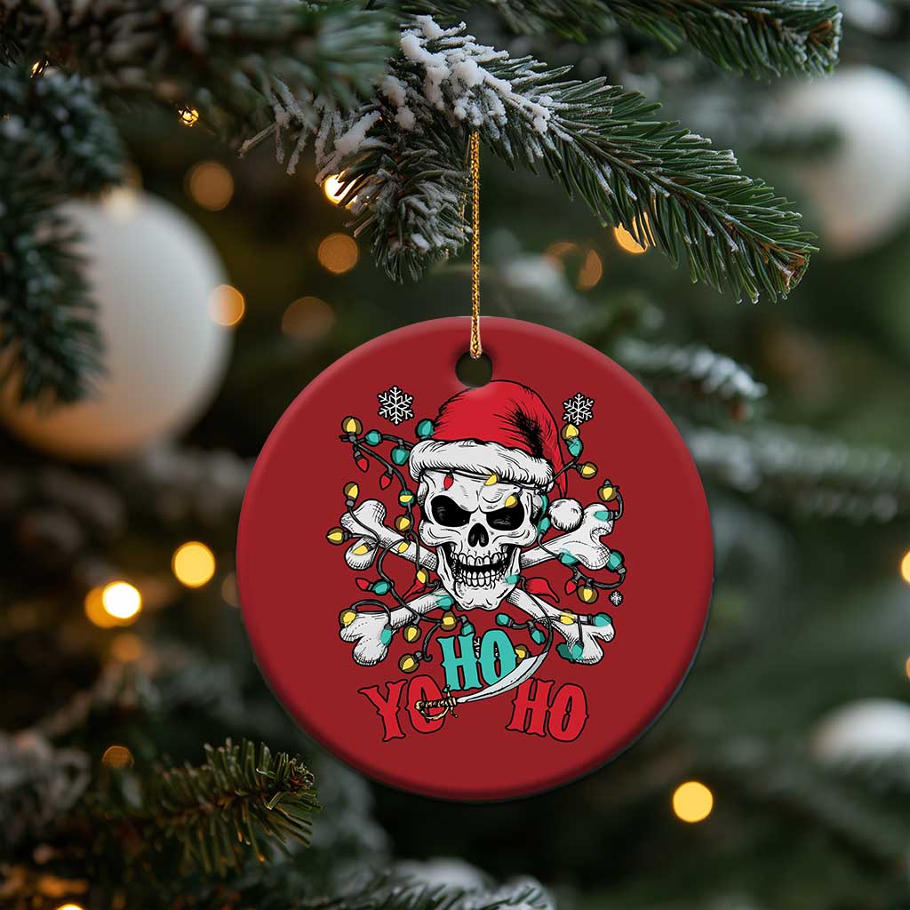 Xmas Pirate Skull Christmas Ornament Yo Ho Ho Boat Cruise Xmas Crossbones TS02 Print Your Wear