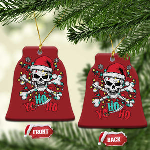 Xmas Pirate Skull Christmas Ornament Yo Ho Ho Boat Cruise Xmas Crossbones TS02 Bell Flake Red Print Your Wear