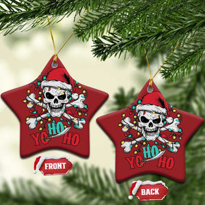 Xmas Pirate Skull Christmas Ornament Yo Ho Ho Boat Cruise Xmas Crossbones TS02 Star Red Print Your Wear