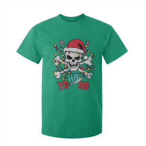 Christmas Pirate Skull T Shirt For Kid Yo Ho Ho Boat Cruise Xmas Crossbones TS02 Irish Green Print Your Wear