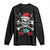 Christmas Pirate Skull Long Sleeve Shirt Yo Ho Ho Boat Cruise Xmas Crossbones TS02 Black Print Your Wear