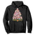 Cute Pink Pigs Christmas Tree Hoodie Funny Farmer Xmas Lights Festive Vibe TS02 Black Print Your Wear