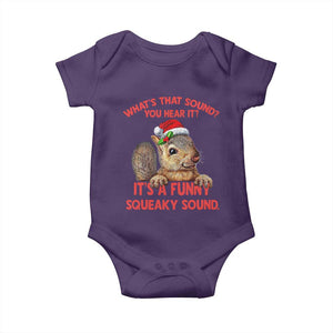 Christmas Squirrel Baby Onesie It's A Funny Squeaky Sound Xmas Things TS02 Purple Print Your Wear