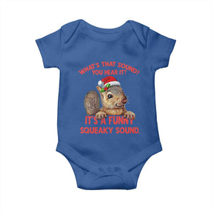 Christmas Squirrel Baby Onesie It's A Funny Squeaky Sound Xmas Things TS02 Royal Blue Print Your Wear