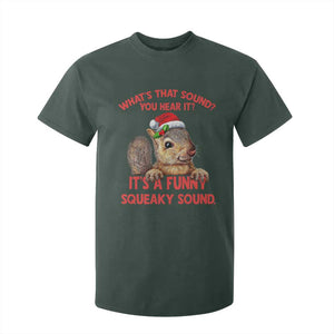 Christmas Squirrel T Shirt For Kid It's A Funny Squeaky Sound Xmas Things TS02 Dark Forest Green Print Your Wear