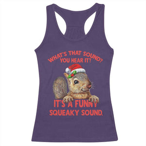 Christmas Squirrel Racerback Tank Top It's A Funny Squeaky Sound Xmas Things TS02 Purple Print Your Wear