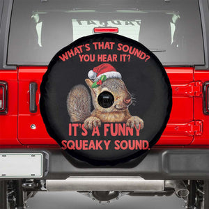 Christmas Squirrel Spare Tire Cover It's A Funny Squeaky Sound Xmas Things TS02 Black Print Your Wear