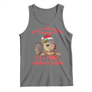 Christmas Squirrel Tank Top It's A Funny Squeaky Sound Xmas Things TS02 Black Heather Print Your Wear