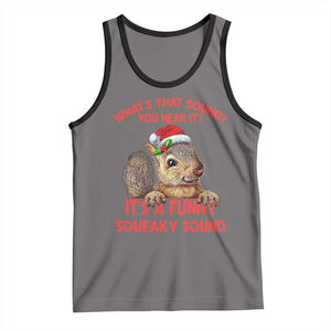 Christmas Squirrel Tank Top It's A Funny Squeaky Sound Xmas Things TS02 Deep Heather Black Print Your Wear