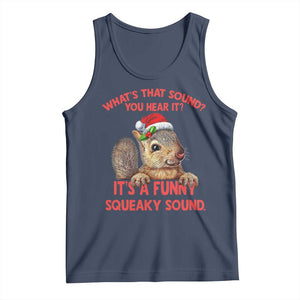 Christmas Squirrel Tank Top It's A Funny Squeaky Sound Xmas Things TS02 Navy Print Your Wear