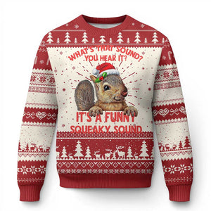 Xmas Squirrel Ugly Christmas Sweater It's A Funny Squeaky Sound Xmas Things TS02 Red Print Your Wear