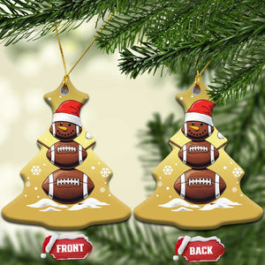 Xmas Football Christmas Ornament Rugby Snowman Xmas Festive Holiday Sports TS02 Christmas Tree Gold Print Your Wear