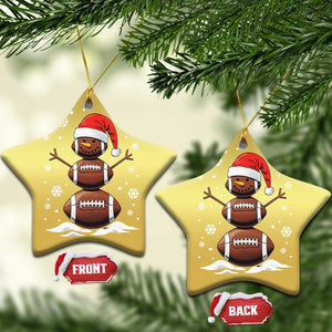 Xmas Football Christmas Ornament Rugby Snowman Xmas Festive Holiday Sports TS02 Star Gold Print Your Wear