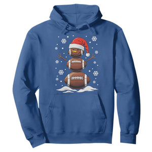 Christmas Football Hoodie Rugby Snowman Xmas Festive Holiday Sports TS02 Royal Blue Print Your Wear