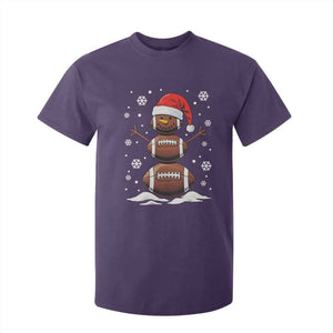 Christmas Football T Shirt For Kid Rugby Snowman Xmas Festive Holiday Sports TS02 Purple Print Your Wear