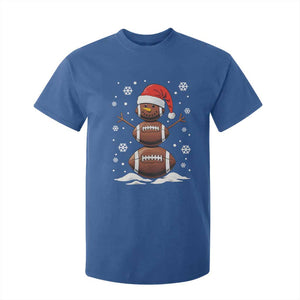 Christmas Football T Shirt For Kid Rugby Snowman Xmas Festive Holiday Sports TS02 Royal Blue Print Your Wear