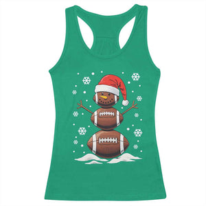 Christmas Football Racerback Tank Top Rugby Snowman Xmas Festive Holiday Sports TS02 Irish Green Print Your Wear