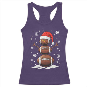 Christmas Football Racerback Tank Top Rugby Snowman Xmas Festive Holiday Sports TS02 Purple Print Your Wear