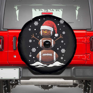 Christmas Football Spare Tire Cover Rugby Snowman Xmas Festive Holiday Sports TS02 Black Print Your Wear