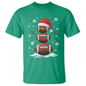 Christmas Football T Shirt Rugby Snowman Xmas Festive Holiday Sports TS02 Irish Green Print Your Wear