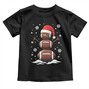 Christmas Football Toddler T Shirt Rugby Snowman Xmas Festive Holiday Sports TS02 Black Print Your Wear