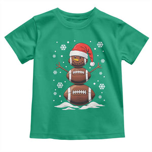 Christmas Football Toddler T Shirt Rugby Snowman Xmas Festive Holiday Sports TS02 Irish Green Print Your Wear