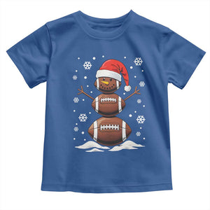 Christmas Football Toddler T Shirt Rugby Snowman Xmas Festive Holiday Sports TS02 Royal Blue Print Your Wear