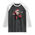 Funny Rock'n Roll Santa Claus Raglan Shirt Cool Drummer Festive Christmas TS02 Black White Print Your Wear