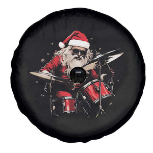 Funny Rock'n Roll Santa Claus Spare Tire Cover Cool Drummer Festive Christmas TS02 Print Your Wear