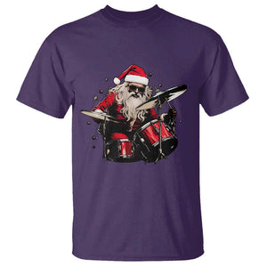 Funny Rock'n Roll Santa Claus T Shirt Cool Drummer Festive Christmas TS02 Purple Print Your Wear