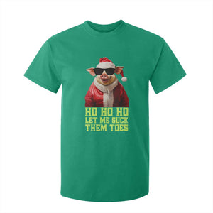 Funny Pig Santa T Shirt For Kid Ho Ho Ho Let Me Suck Them Toes Weird Festive Christmas TS02 Irish Green Print Your Wear