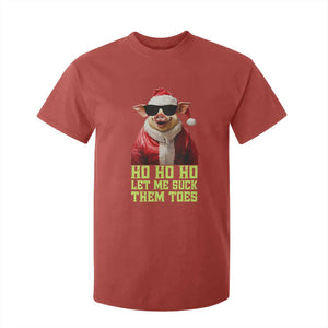 Funny Pig Santa T Shirt For Kid Ho Ho Ho Let Me Suck Them Toes Weird Festive Christmas TS02 Red Print Your Wear